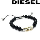 DIESEL ブレスレット ディーゼル メンズ&レディース ブラック×ゴールド Dロゴ DX1341040 ブランド(4)