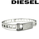 DIESEL ブレスレット ディーゼル メンズ&レディース マットシルバー×シルバー ロゴ DX1356040 ブランド