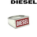 DIESEL リング・指輪 ディーゼル メンズ&レディース マットシルバー×レッド DX1366040 ブランド