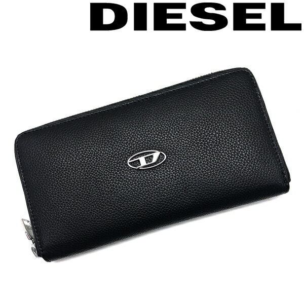 ディーゼル 長財布（メンズ） DIESEL 長財布 ディーゼル メンズ&レディース ジップアラウンド GARNET レザー ロゴ ブラック X08984-P0685-T8013 ブランド