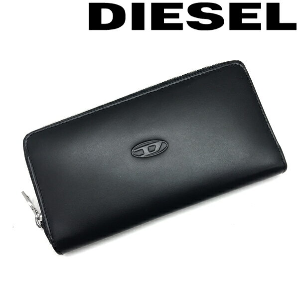 ディーゼル 長財布（メンズ） DIESEL 長財布 ディーゼル メンズ&レディース ジップアラウンド GARNET レザー ロゴ ブラック X09009-PR227-H3778 ブランド