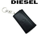 DIESEL キーケース ディーゼル メンズ レディース レザー ブラック X09010-PR227-H3778 ブランド キーホルダー