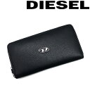 ディーゼル 財布（メンズ） DIESEL 長財布 ディーゼル メンズ&レディース ジップアラウンド GARNET ロゴ 型押しレザー ブラック X09015-P0685-T8013 ブランド