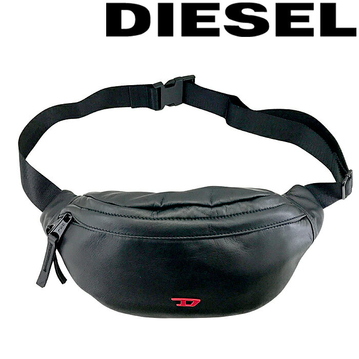 ディーゼル ボディバッグ メンズ DIESEL ベルトバッグ ボディバッグ ウェストポーチ ウェストバッグ ディーゼル メンズ&レディース 鞄 RAVE レザー ブラック x09924-p2809-t8013 ブランド