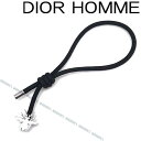 【在庫処分特価】DIOR HOMME ブレスレット ディオールオム メンズ コード BEE ブラック×シルバー B0866HOMST-992 ブランド 男性用 黒