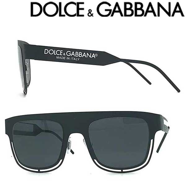 ドルガバ サングラス（レディース） DOLCE&GABBANA サングラス ドルチェ＆ガッバーナ メンズ&レディース UVカット ブラック 0DG-2232-1106-87 ブランド