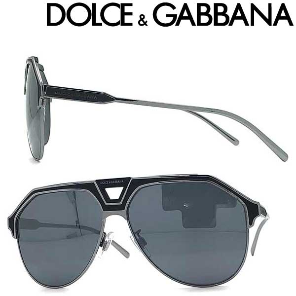 ドルガバ サングラス（レディース） DOLCE&GABBANA サングラス ドルチェ&ガッバーナ メンズ&レディース UVカット ブラック ティアドロップ 0DG-2257-1277-6G ブランド