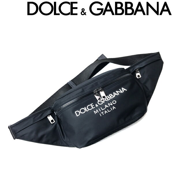 DOLCE&GABBANA ベルトバッグ ドルチェ＆ガッバーナ メンズ&レディース ナイロン ボディバッグ ウェストポーチ ウェストバッグ ブラック BM2194-AG182-8B956 ブランド