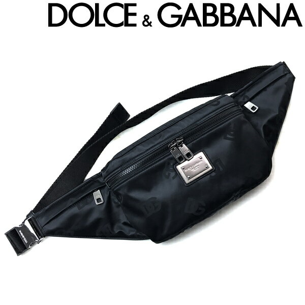 DOLCE GABBANA ベルトバッグ ドルチェ＆ガッバーナ メンズ レディース ナイロン ボディバッグ ウェストポーチ ウェストバッグ ブラック BM2194-AG184-8B956 ブランド