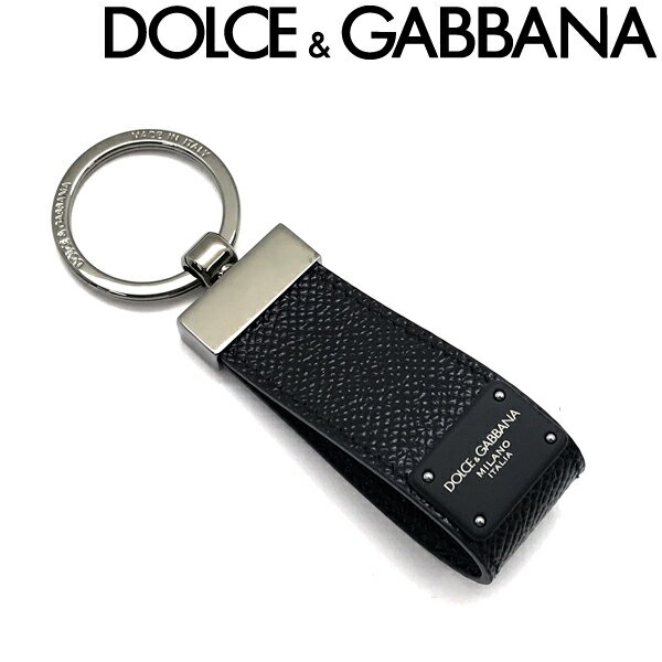 DOLCE&GABBANA キーホルダー ドルチェ＆ガッバーナ メンズ&レディース 型押しレザー キーリング ブラック BP1371-AZ602-80999 ブランド 1