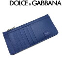 DOLCE&GABBANA コンパクト財布 ミニ長財布 小さい財布 薄い 小型 スリム カードケース ドルチェ＆ガッバーナ メンズ&レディース 型押しレザー コインケース マリンブルー BP2172-AZ602-8H606 ブランド