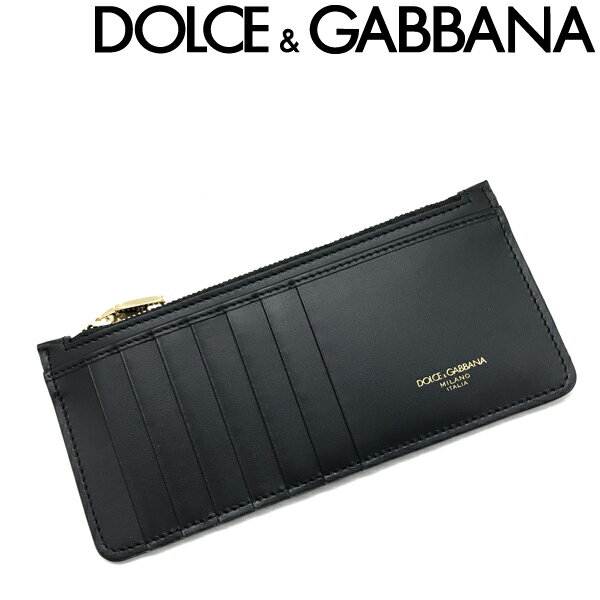 ドルチェ＆ガッバーナ 財布（メンズ） DOLCE&GABBANA コンパクト財布 ミニ長財布 小さい財布 薄い 小型 スリム カードケース ドルチェ＆ガッバーナ メンズ&レディース レザー コインケース ブラック BP2172-AZ607-80999 ブランド