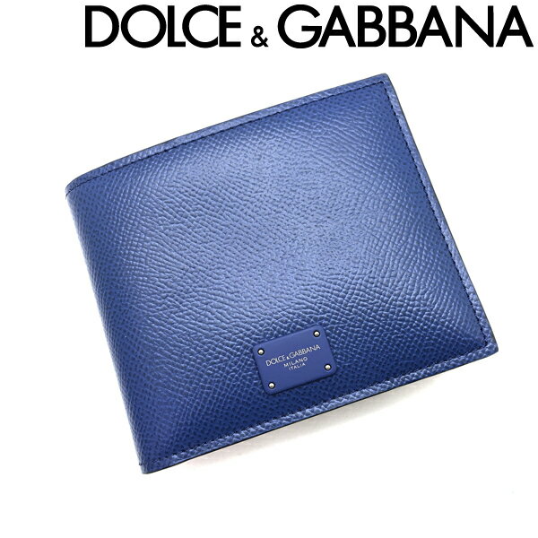 ドルチェ＆ガッバーナ 財布（メンズ） DOLCE&GABBANA 財布 ドルチェ＆ガッバーナ メンズ&レディース レザー 2つ折り マリンブルー BP3102-AZ602-8H606 ブランド