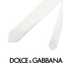 ドルガバ ネクタイ DOLCE&GABBANA ネクタイ ドルチェ＆ガッバーナメンズ リネン ホワイト【剣先幅：6cm】 gt149e-fu4lg-w0800 ブランド