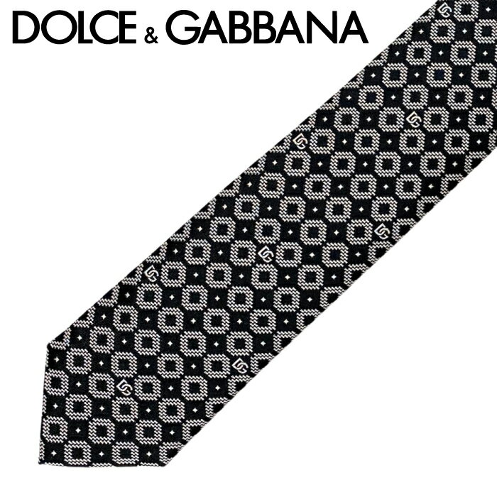 DOLCE&GABBANA ネクタイ ブランド ドルチェ＆ガッバーナ DGロゴ イタリア ネイビー【剣先幅：8cm】  gt147e-g0ubw-b3681