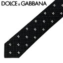 ドルガバ ネクタイ DOLCE&GABBANA ネクタイ ドルチェ＆ガッバーナ メンズ シルク DGロゴ イタリア ブラック×ホワイト【剣先幅：6cm】 gt149e-g0jrb-n0004 ブランド