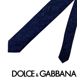 ドルガバ ネクタイ DOLCE&GABBANA ネクタイ ドルチェ＆ガッバーナメンズ リネン ネイビー【剣先幅：6cm】 gt149e-humhj-s8280 ブランド