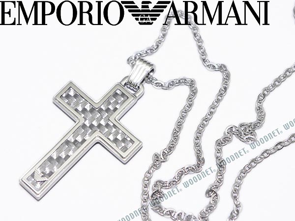 【人気モデル】エンポリオアルマーニ ネックレス EMPORIO ARMANI イーグルロゴクロスシルバー×ブラック アクセサリー EGS1705040 ブランド/メンズ&レディース/男性用&女性用/チョーカー/ペンダント