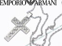 エンポリオアルマーニ ネックレス EMPORIO ARMANI 【人気モデル】イーグルロゴクロスシルバー×ブラック アクセサリー EGS1705040 ブランド/メンズ レディース/男性用 女性用/チョーカー/ペンダント