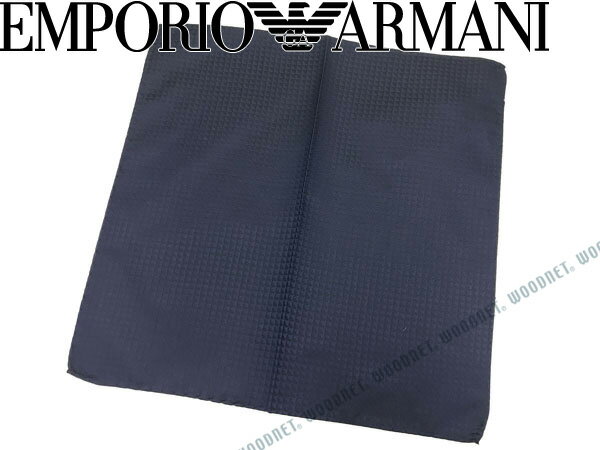 EMPORIOARMANIポケットチーフエンポリオアルマーニイーグルロゴ柄シルクマリンブルー340033-7A613-00637ブランド/メンズ/男性用