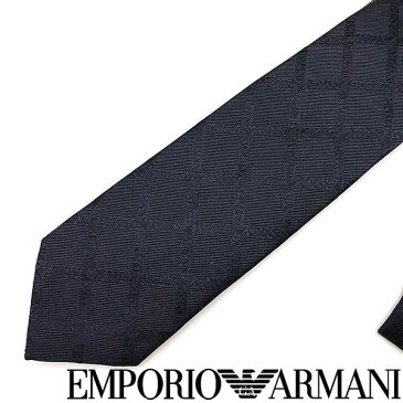 EMPORIO ARMANI ネクタイ エンポリオアルマーニ メンズ ロゴ柄 シルク マリンブルー 340049-615-00637 ブランド ビジネス