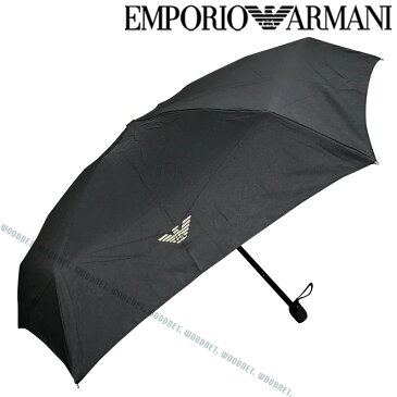 EMPORIO ARMANI 折りたたみ傘 日傘 エンポリオアルマーニ メンズ イーグルロゴ ブラック 623000-001-00020 ブランド