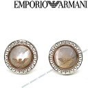 EMPORIO ARMANI ピアス エンポリオアルマーニ メンズ＆レディース イーグルロゴ シルバー×パール EG3352040 ブランド
