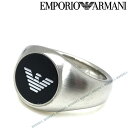 EMPORIO ARMANI リング・指輪 エンポリオアルマーニ メンズ&レディース マットシルバー×ブラック EGS2597040 ブランド
