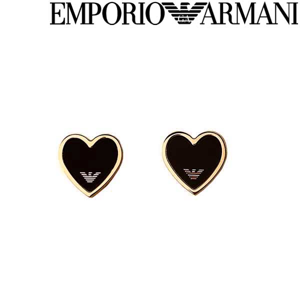 EMPORIO ARMANI ピアス エンポリオアルマーニ レディース ハート ブラック×ゴールド EGS2672221 ブランドのサムネイル
