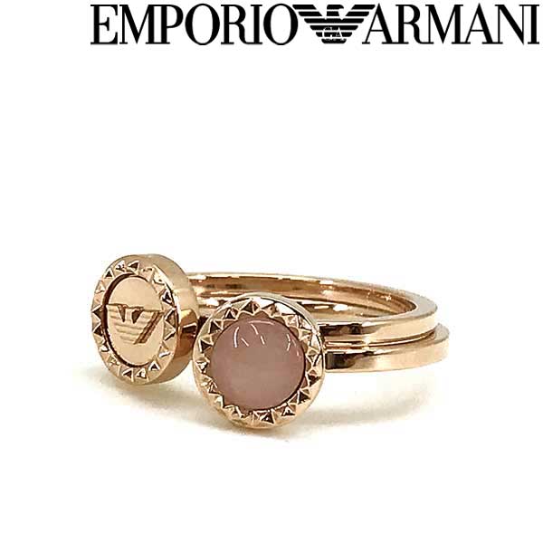 EMPORIO ARMANI リング・指輪 エンポリオアルマーニ メンズ&レディース ピンクゴールド 2連 EGS2694221 ブランド