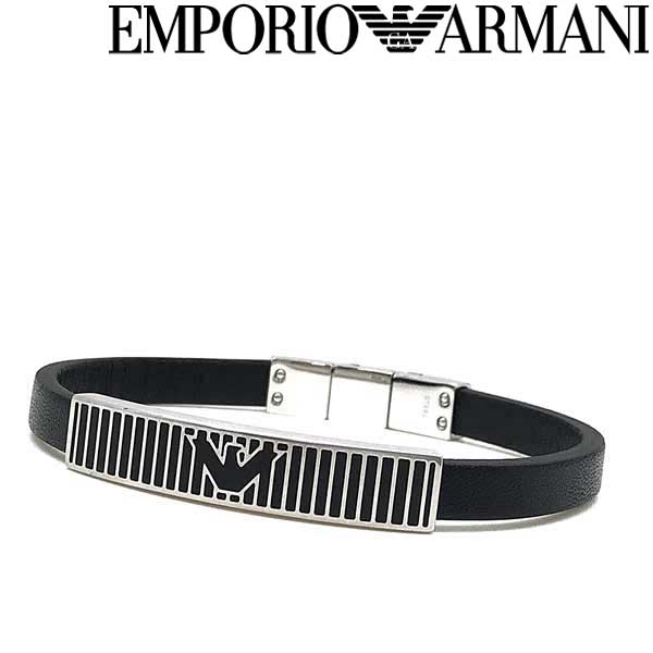 エンポリオアルマーニ ブレスレット メンズ EMPORIO ARMANI ブレスレット エンポリオアルマーニ メンズ&レディース ブラック×マットシルバー EGS2728040 ブランド