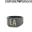 EMPORIO ARMANI リング・指輪 エンポリオアルマーニ メンズ&レディース ロゴ マットガンメタル EGS2755060 ブランド