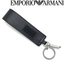 レザー キーケース（メンズ） EMPORIO ARMANI キーホルダー エンポリオアルマーニ メンズ&レディース レザー 大きめ ブラック Y4R329-Y076E-80001 ブランド キーリング キーケース