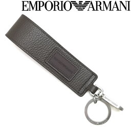 アルマーニ キーケース（レディース） EMPORIO ARMANI キーホルダー エンポリオアルマーニ メンズ&レディース レザー 大きめ ブラウン Y4R329-Y076E-80353 ブランド キーリング キーケース