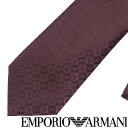 エンポリオ アルマーニ ネクタイ EMPORIO ARMANI ネクタイ エンポリオアルマーニ メンズ イーグルロゴ柄 シルク ダークバーガンディー 赤系【剣先幅：7.5cm】 340075-612-00193