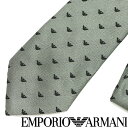 EMPORIO ARMANI ネクタイ エンポリオアルマーニ メンズ イーグルロゴ柄シルク グレー【剣先幅：7.5cm】 340075-616-00041 ブランド