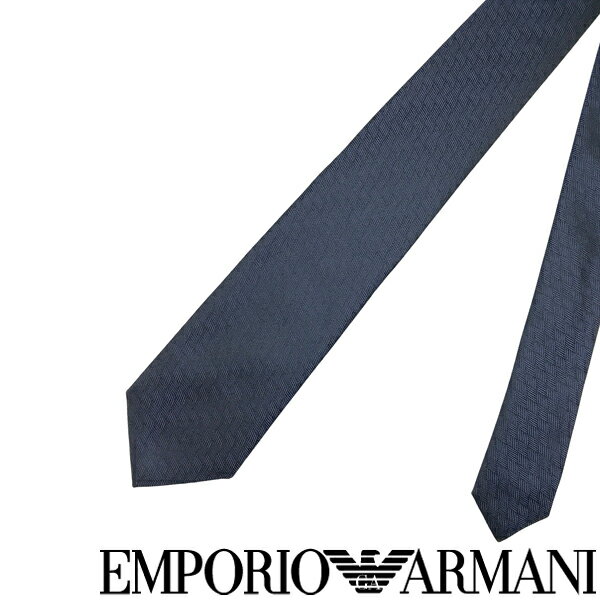 EMPORIO ARMANI ネクタイ エンポリオアルマーニ メンズ シルク ナイトブルー【剣先幅：7.5cm】 340075-621-00036 ブランド