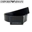 EMPORIO ARMANI ベルト エンポリオアルマーニ メンズ レザー ロゴ ブラック カット長さ調節可能 y4s427-ytu7j-84372 ブランド