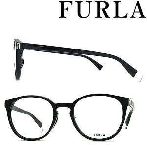 FURLA メガネフレーム フルラ レディース ブラック 眼鏡 VFU-393J-0700 ブランド
