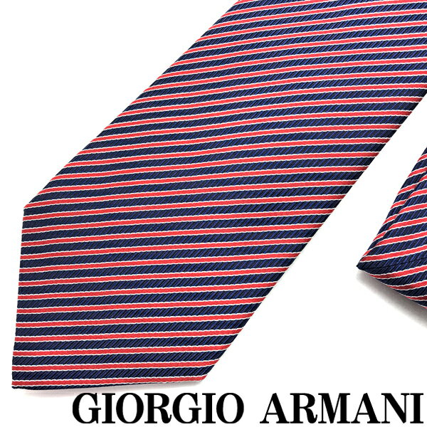 GIORGIO ARMANI ネクタイ ジョルジオアルマーニ メンズ シルク ストライプ ロイヤルブルー 青系【剣先幅:8cm】 360054-906-00033 ブランド