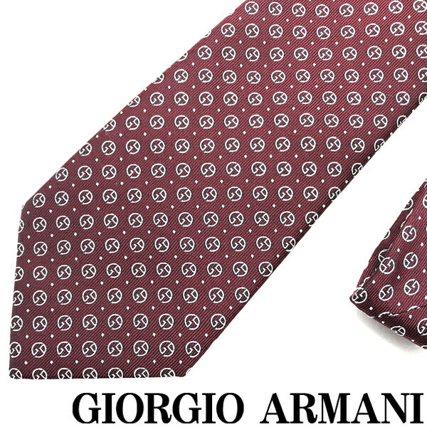 GIORGIO ARMANI ネクタイ ジョルジオアルマーニ メンズ シルク バーガンディー 赤系 【剣先幅:8cm】 360054-915-00176 ブランド