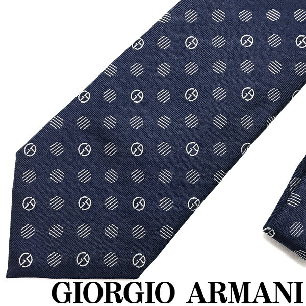 GIORGIO ARMANI ネクタイ ジョルジオアルマーニ メンズ シルク ナイトブルー 青紺系 【剣先幅:8cm】 360054-916-00036 ブランド