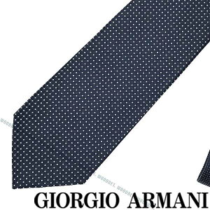 GIORGIO ARMANI ネクタイ ジョルジオアルマーニ シルク メンズ ダークネイビー×ホワイト 360087-941-00036 ブランド ビジネス