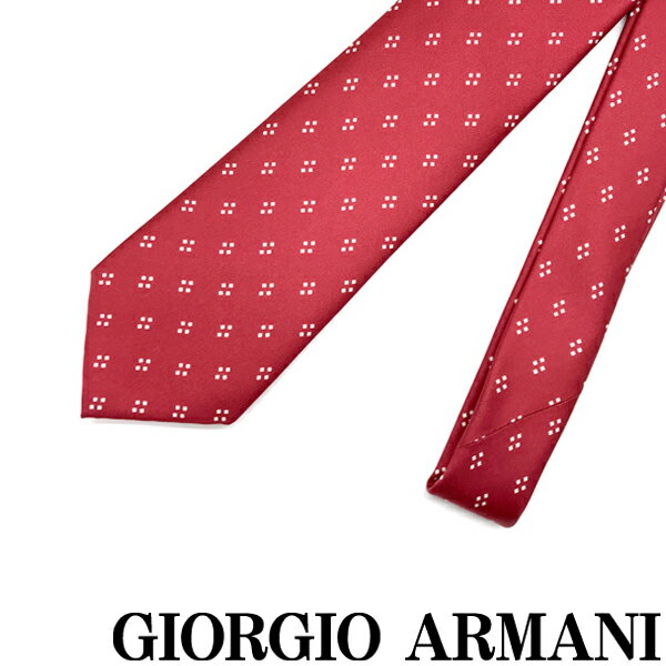 GIORGIO ARMANI ネクタイ ジョルジオアルマーニ メンズ シルク レッド 赤【剣先幅:7cm】 360254-802-00173 ブランド