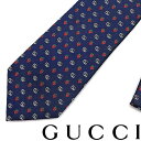 GUCCI ネクタイ グッチ メンズシルク ストロベリー×GGロゴ ネイビー 597231-4E002-4274