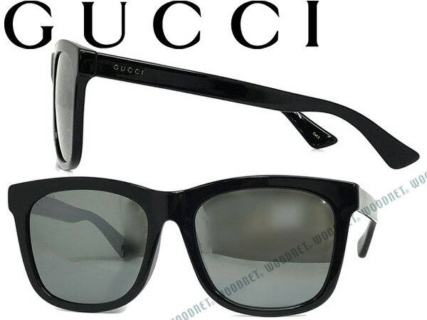 【人気モデル】GUCCI グッチ サングラス UVカット ブラックミラー メンズ&レディース GUC-GG-0057SK-001 ブランド