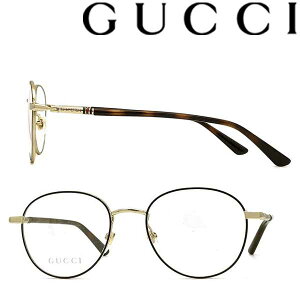 GUCCI メガネフレーム グッチ【人気モデル】 メンズ&レディース ブラック×ゴールド 眼鏡 GUC-GG-0392O-002 ブランド