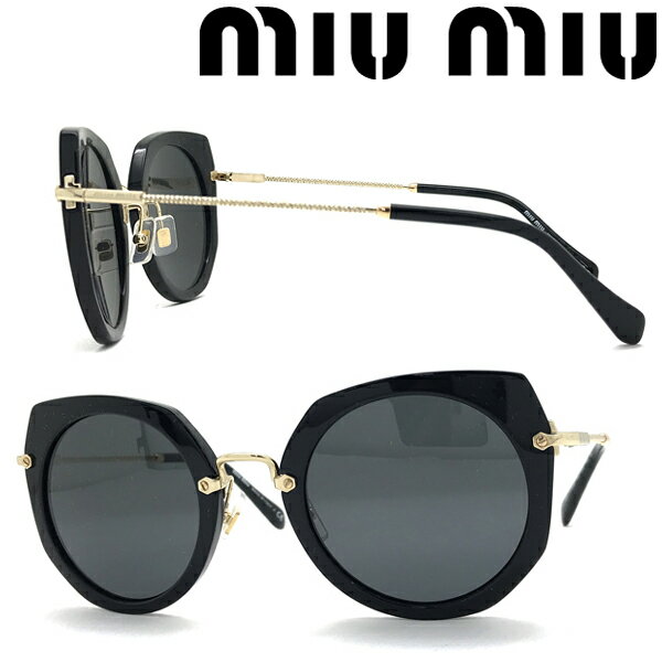 ミュウミュウ miu miu サングラス ミュウミュウ レディース ブラック 0MU-02XS-1AB5SO ブランド