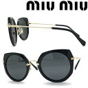 ミュウミュウ miu miu サングラス ミュウミュウ レディース ブラック 0MU-02XS-1AB5SO ブランド