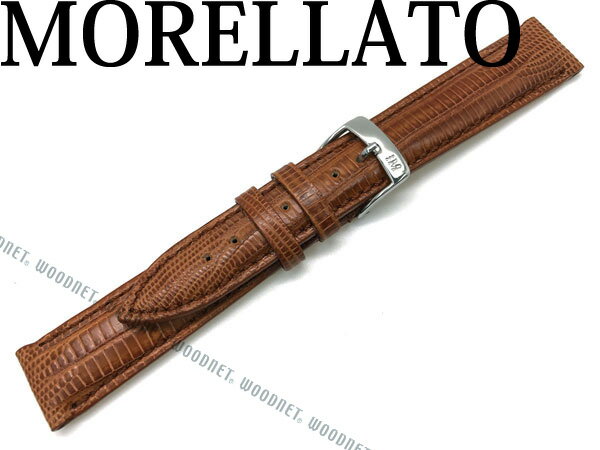 楽天WOODNET　楽天市場店MORELLATO モレラート VOLTERRA ボルテラ リザードレザー 腕時計ベルト ゴールドブラウン U0856-VOLTERRA-041-041 ブランド/メンズ&レディース/男性用&女性用